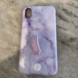 Purple marble iPhone X case